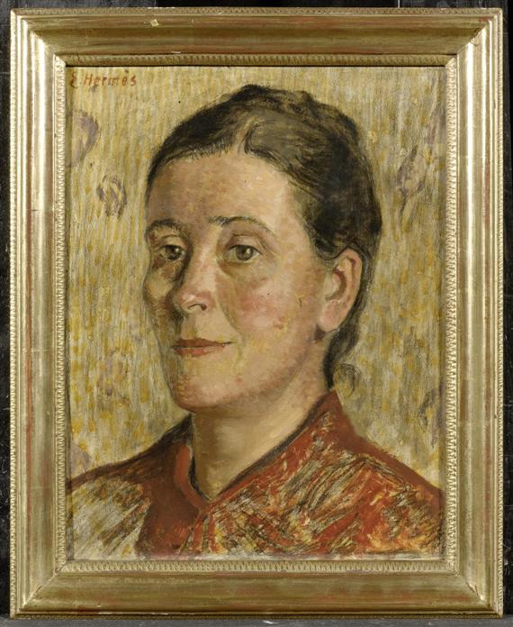 Appraisal: HERMES ERICH Ludwigshafen - Geneva Portrait of the artist's mother