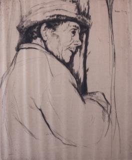 Appraisal: William Auerbach-Levy Russian framed under glass Cabby etching signed in