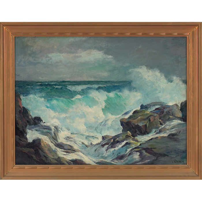 Appraisal: Lester Joseph Chaney American b ''Pounding Surf and Rocks ''