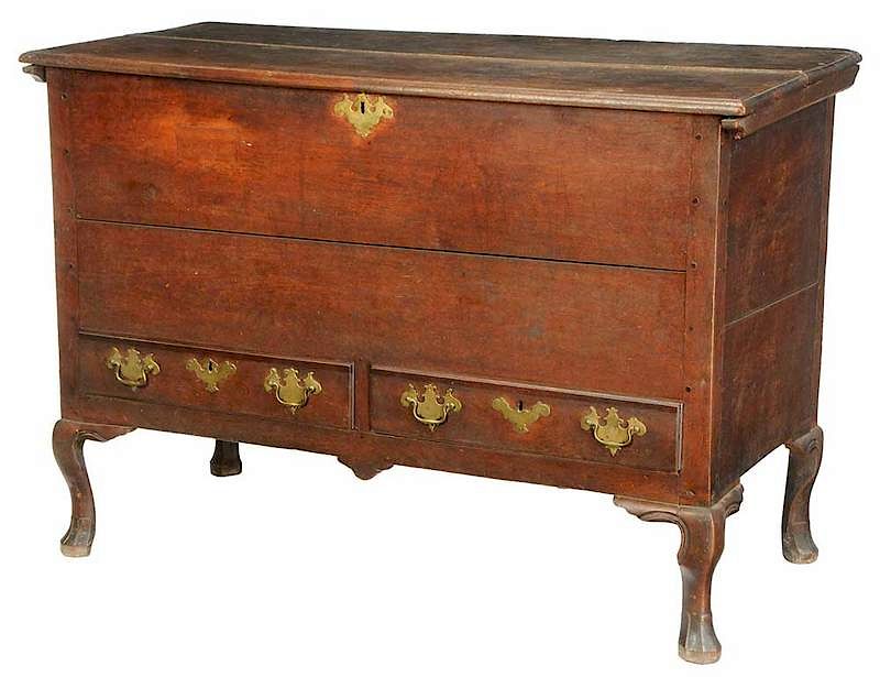 Appraisal: Unusual Chippendale Walnut Lift Top Chest Pennsylvania Southern th century