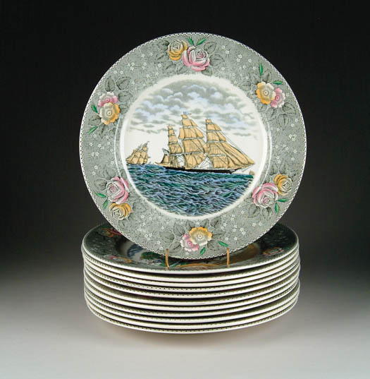 Appraisal: SET OF TWELVE CURRIER IVES SCENIC PLATES The plates made