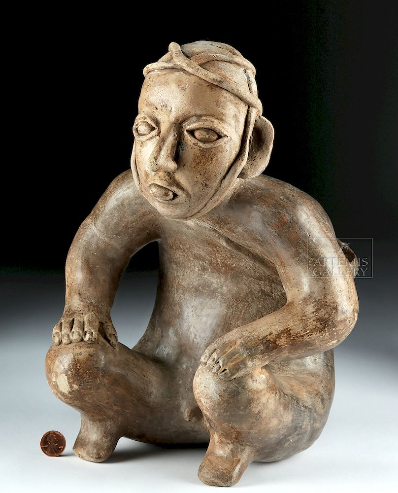 Appraisal: Jalisco Ameca Pottery Figure - Deceased Warrior Originally Listed At