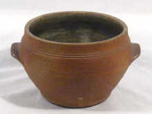 Appraisal: British Art Pottery An open pot with internal green glaze