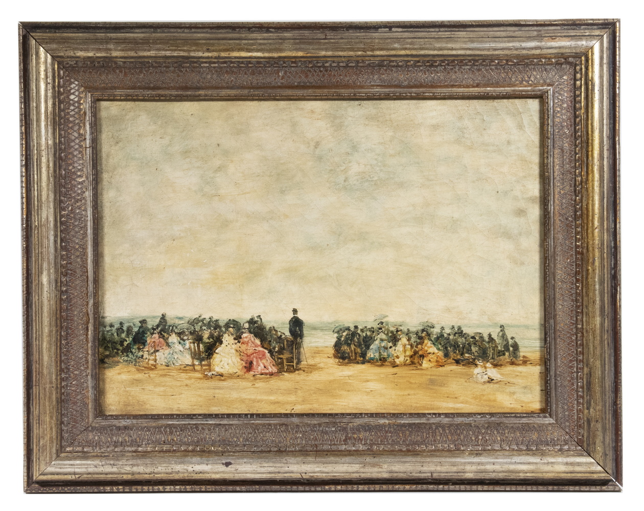 Appraisal: ATTRIBUTED TO EUGENE LOUIS BOUDIN FRANCE - Beach at Trouville