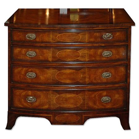 Appraisal: George III Style Inlaid Mahogany Chest of Drawers Estimate -