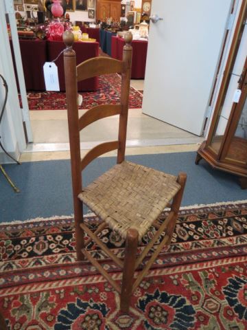 Appraisal: th Century Side Chair ladder back split oak seat