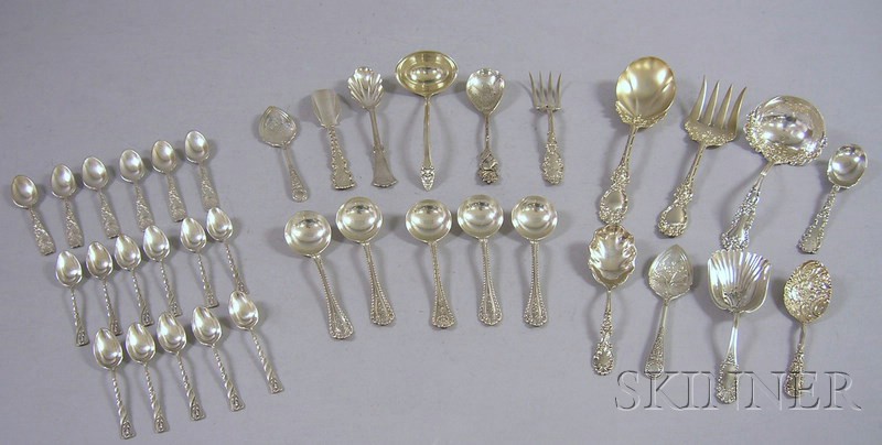 Appraisal: Approximately Nineteen Silver Flatware Items including an R Wallace two-piece