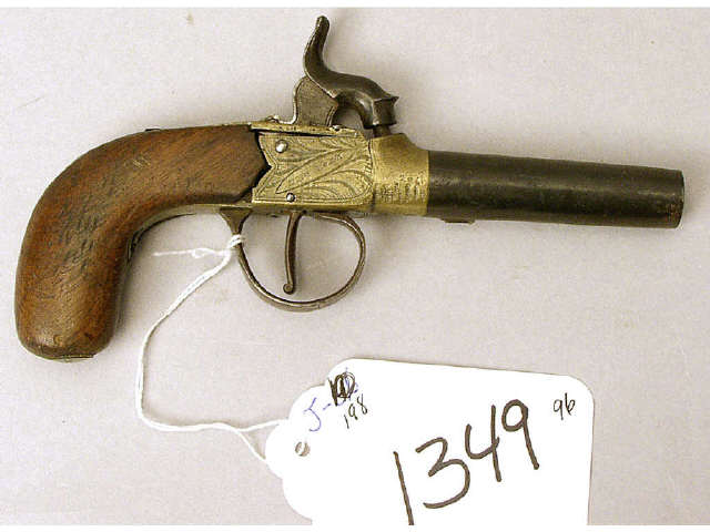 Appraisal: T B Isaacs Cannon Barrel cal NVS Brass framed with