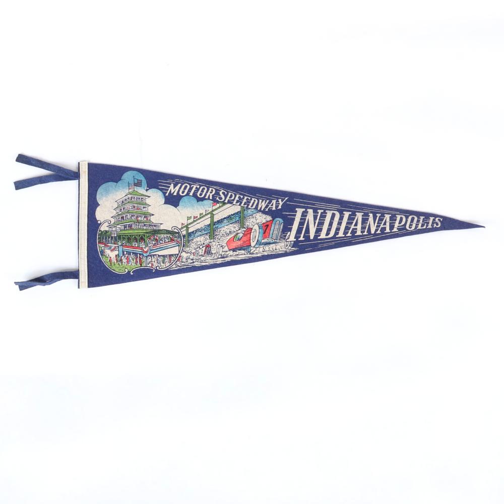 Appraisal: 'S- 'S INDIANAPOLIS MOTOR SPEEDWAY PENNANT 's- 's Indianapolis Motor