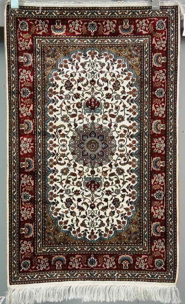 Appraisal: AREA RUG - ' '' x ' - Persian silk