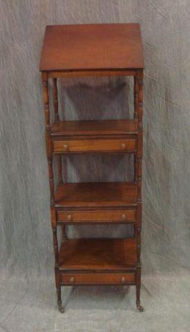 Appraisal: Drawer Lift Top Etagere with Music Stand in Top From