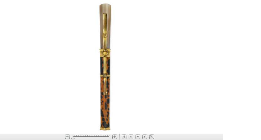 Appraisal: Continental gilt metal mounted agate and tortoiseshell presentation daggerWith a