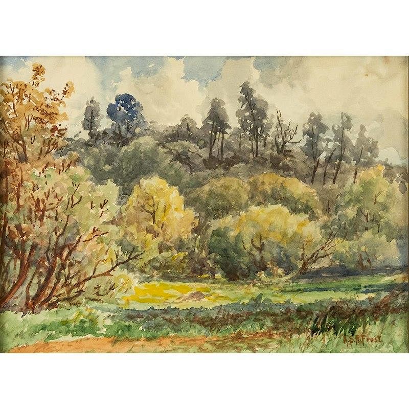 Appraisal: Anna Frost Painting Framed watercolor landscape by Anna Frost -