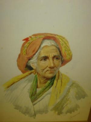 Appraisal: GIANI Portrait of an Elderly Lady wearing a headscarf bust