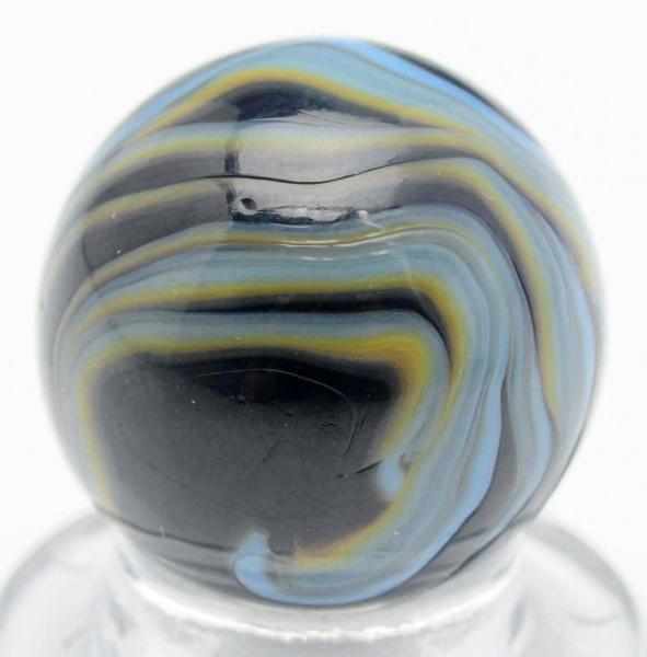 Appraisal: Christensen Agate -Color Flame Marble Teal blue base with baby