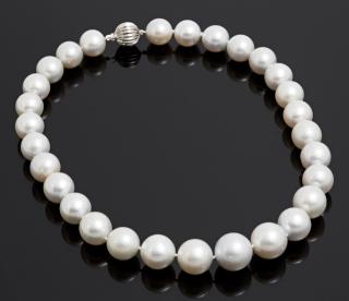 Appraisal: Strand of Twenty-Nine Graduated White Tahitian Pearls ranging from mm