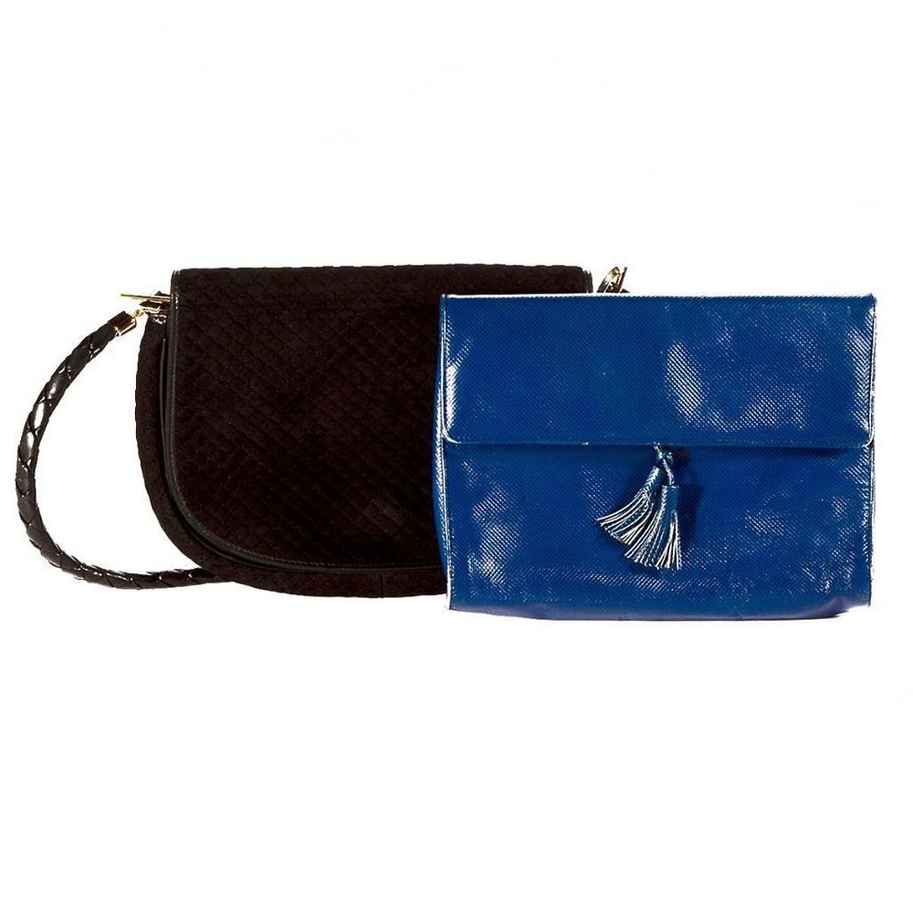 Appraisal: Two Bottega Veneta bags one blue leather x and one