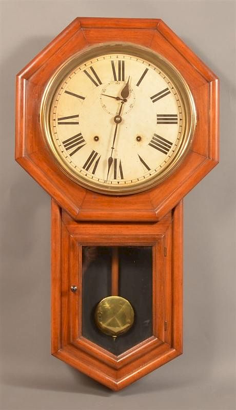 Appraisal: Mahogany Welch Verdi Regulator Clock Mahogany E N Welch Company