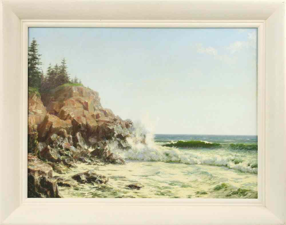 Appraisal: OOCB - White Caps on Rocky Maine Coast signed H