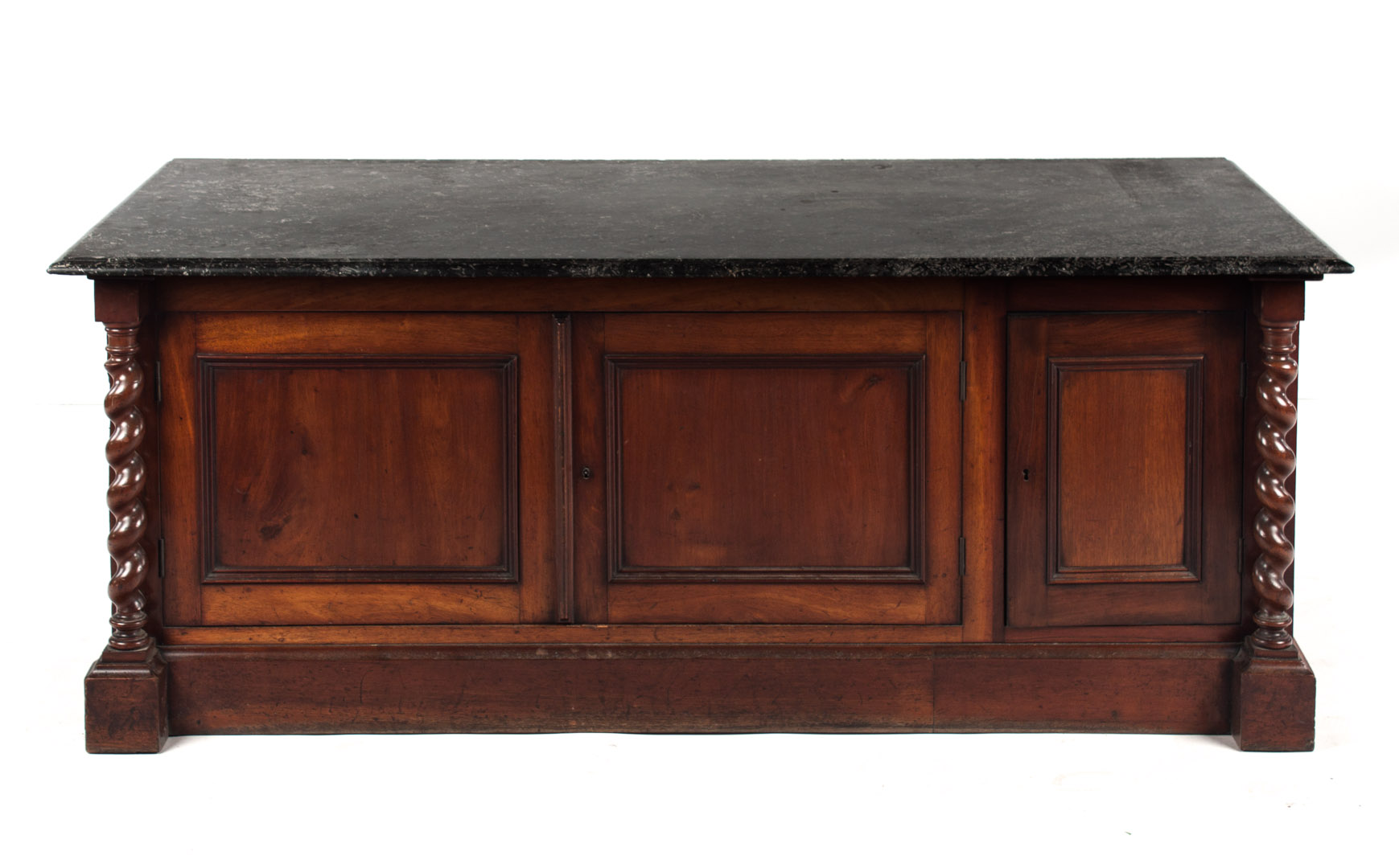 Appraisal: Victorian mahogany marble top credenza second half- th century marble