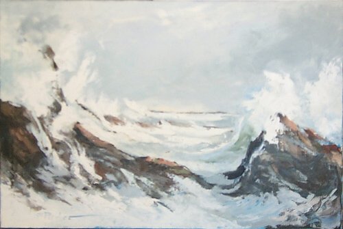 Appraisal: Untitled Seascape Oil on Canvas Pitcher Charles x inches In