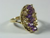 Appraisal: LADY'S RING - K GOLD AND AMETHYST RING AN OPENWORK