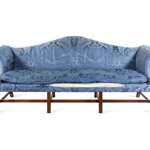 Appraisal: A Kittinger George III Style Fluted Mahogany Camelback Sofa th