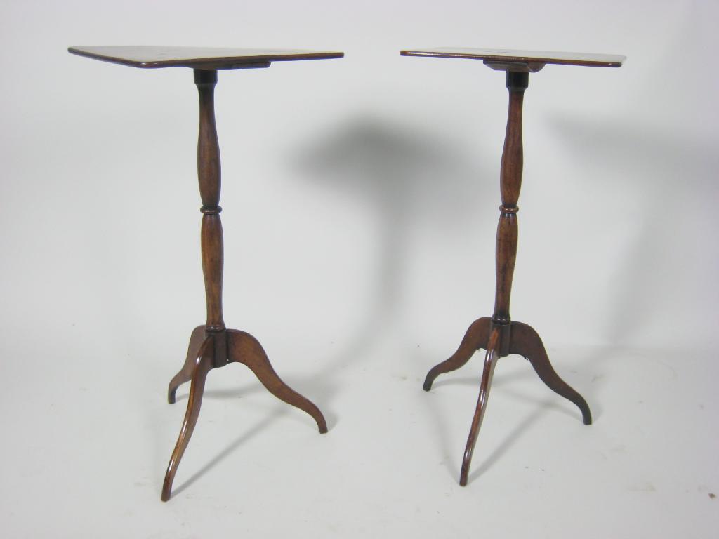 Appraisal: Pair of th Century mahogany Wine Tables with rectangular tops