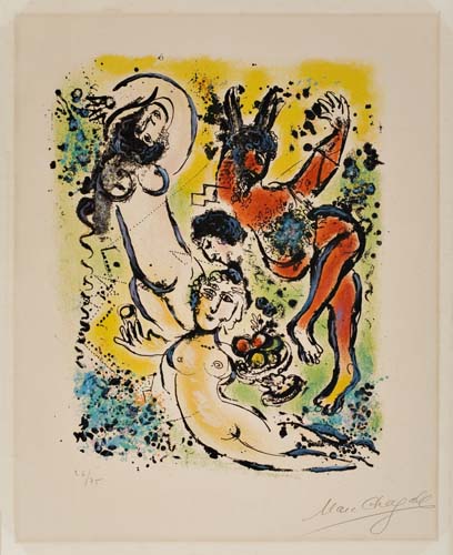 Appraisal: MARC CHAGALL Reprenez muses reprenez avec moi le chant bucolique