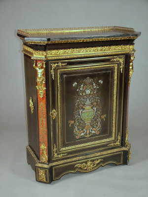 Appraisal: A Victorian boulle and gilt metal ebonised side cabinet the