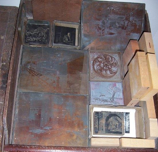 Appraisal: A quantity of printer's plates various showing factory interiors etc