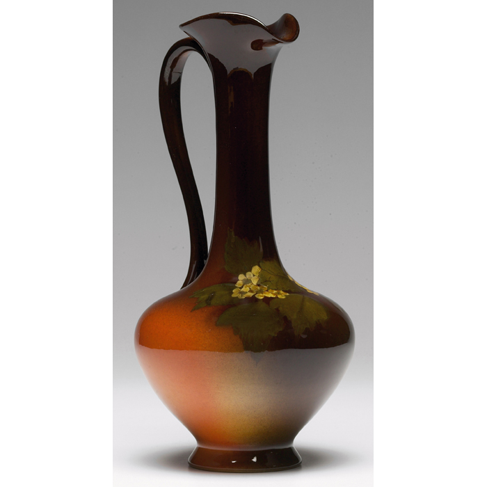 Appraisal: Rookwood ewer Standard glaze with a delicate yellow floral design