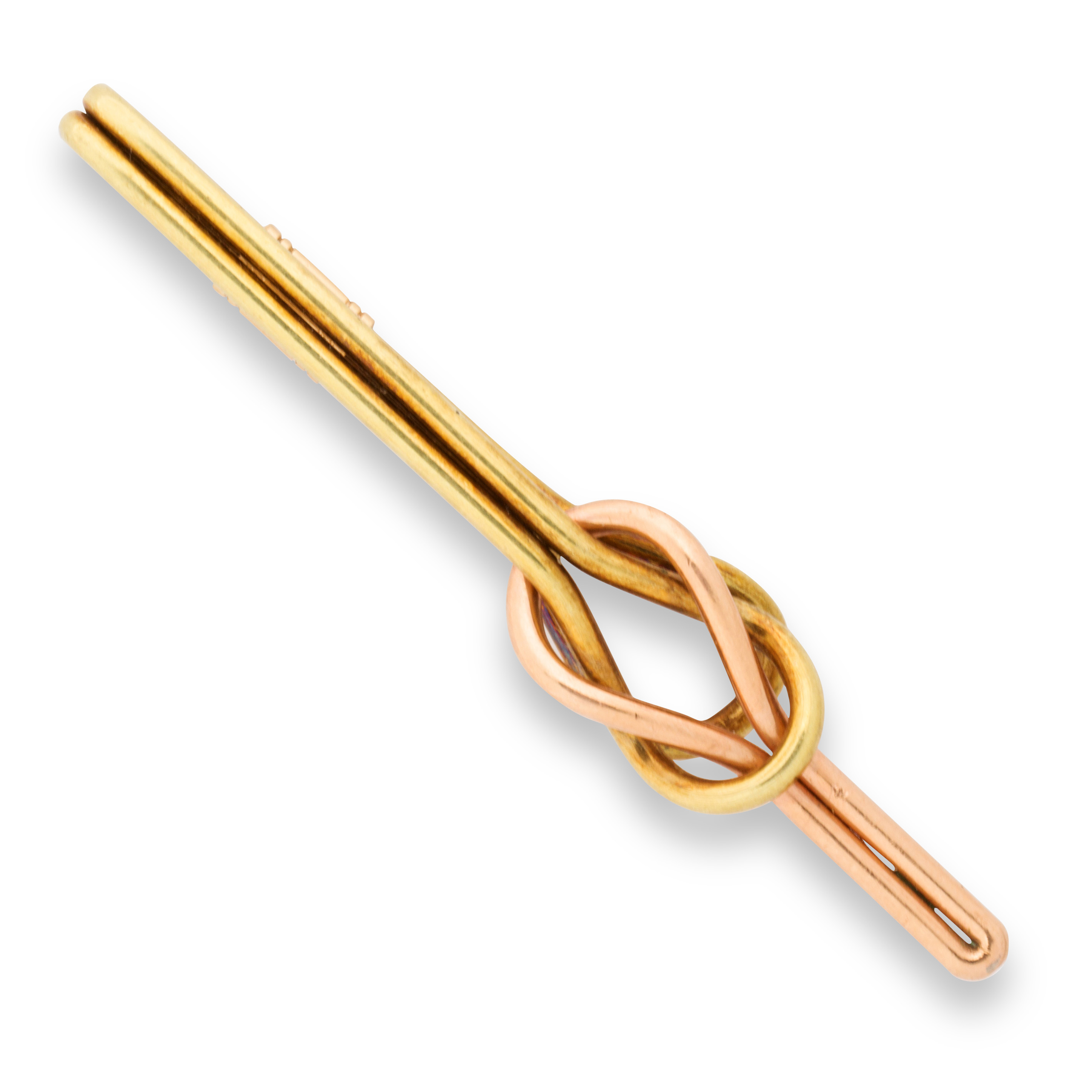 Appraisal: A FOURTEEN KARAT BI-COLOR GOLD TIE CLIP KREMENTZ A fourteen