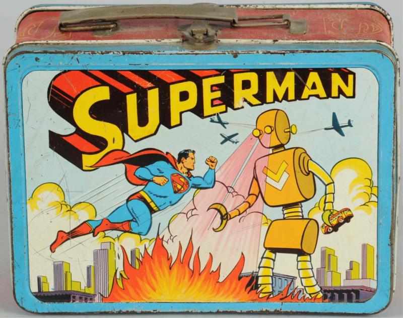 Appraisal: Vintage Superman Lunchbox Marked Copyright National Comics Publications Inc Depicts