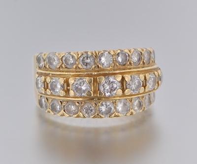 Appraisal: A Vintage Diamond Cluster Ring k yellow gold ring features