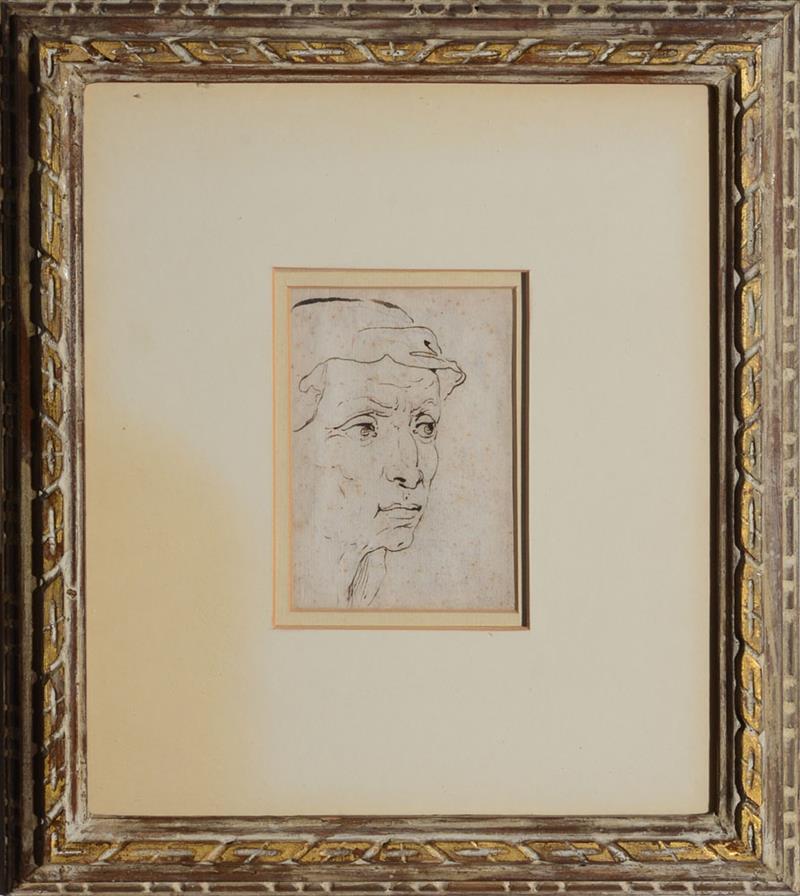 Appraisal: GERMAN SCHOOL PORTRAIT OF A WOMAN Ink on paper with