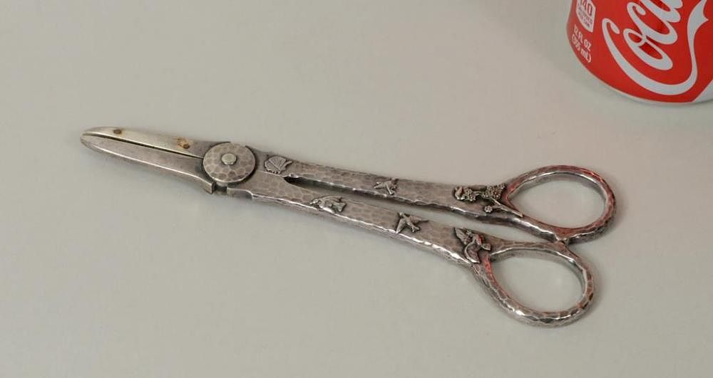 Appraisal: Pair Gorham Sterling Silver Grape Shears Pair of Gorham sterling