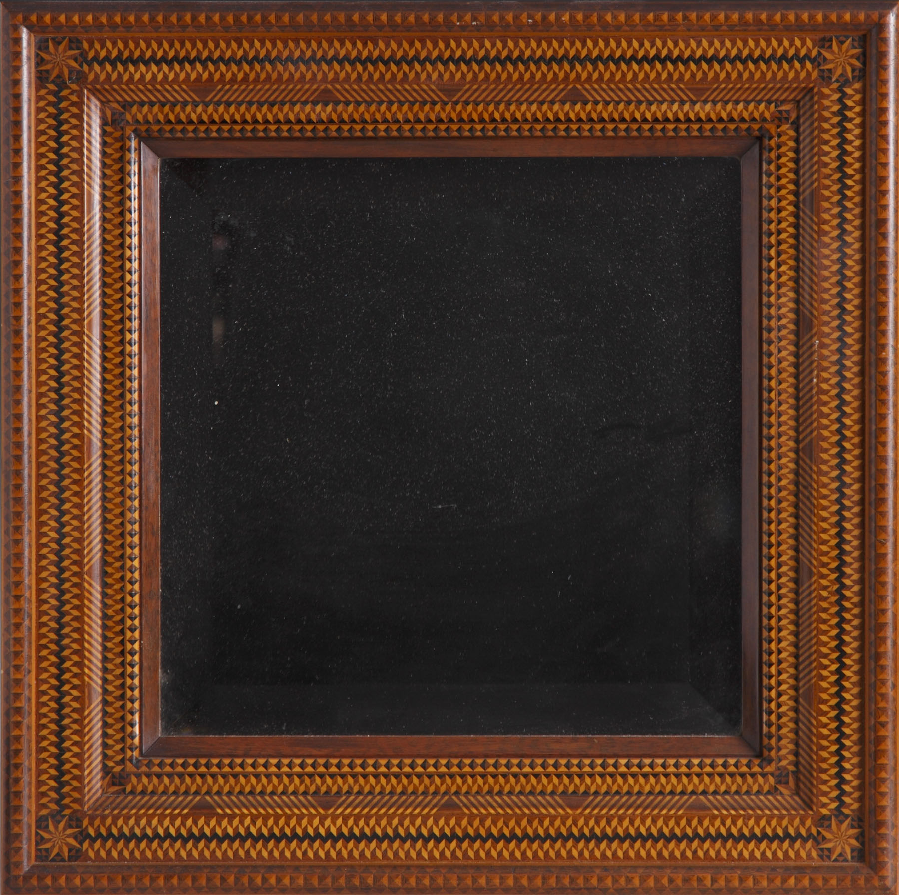 Appraisal: th Cent Inlaid Mirror Original finish condition square