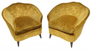 Appraisal: GIO PONTI ATTR CASA E GIARDINO ARMCHAIRS pair Mid-century modern