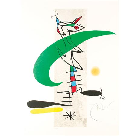 Appraisal: Joan Miro LA TRANSLUNAIRE Color etching and aquatint Estimate -