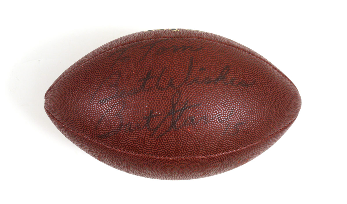 Appraisal: BART STARR SIGNED FOOTBALL Signed ''To Tom Best Wishes Bart