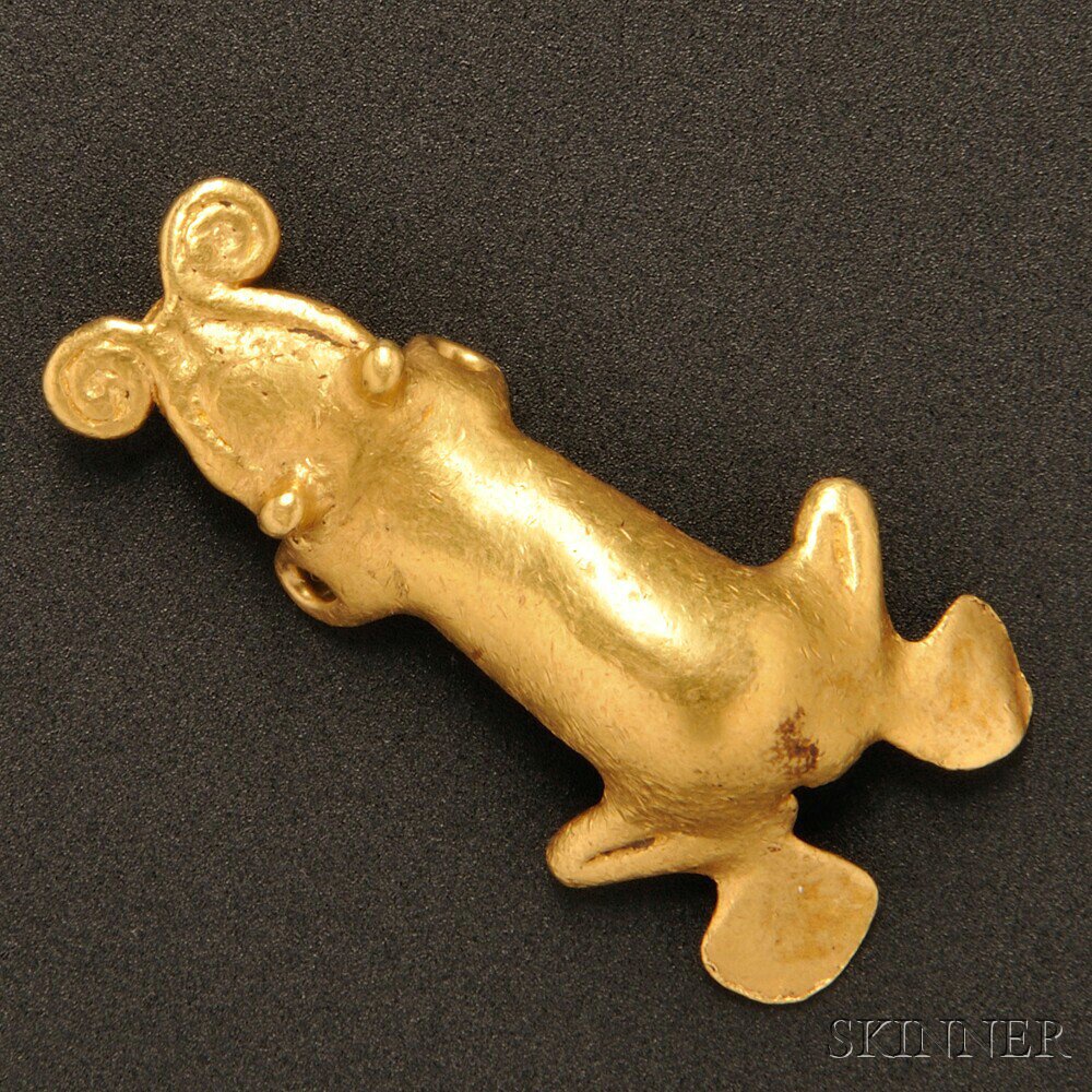 Appraisal: Panamanian Gold Pectoral Ornament c - A D stylized frog