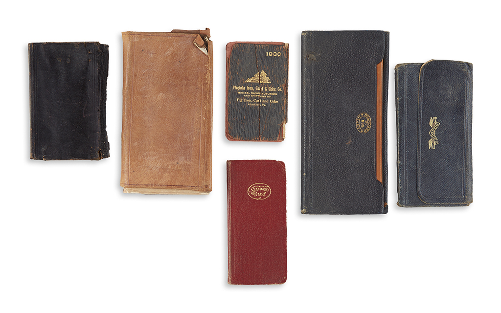 Appraisal: DIARIES Group of manuscript diaries by various authors volumes each