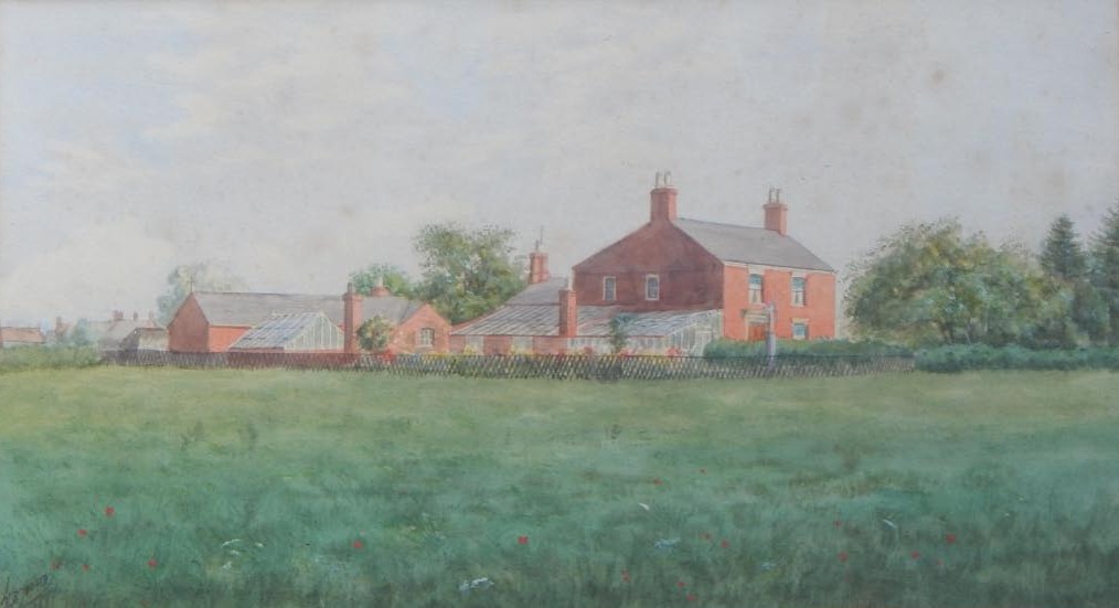 Appraisal: William Bartol Thomas - Country view with farmhouse watercolour signed