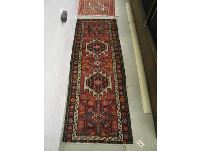 Appraisal: Heriz Persian Handmade Runner medallions geometric designs ' x '