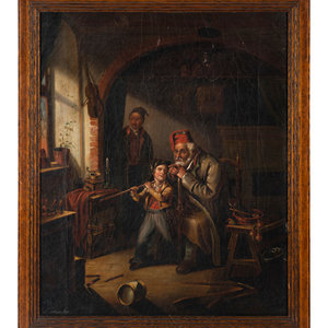 Appraisal: Attributed to Karl von Enhuber German - Interior Genre Scene