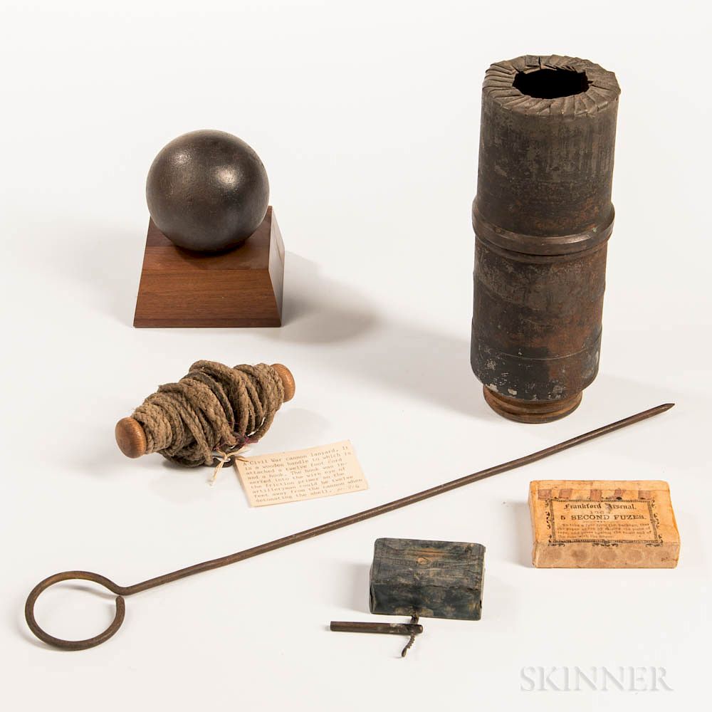 Appraisal: Civil War-era Artillery Rounds and Related Items Civil War-era Artillery