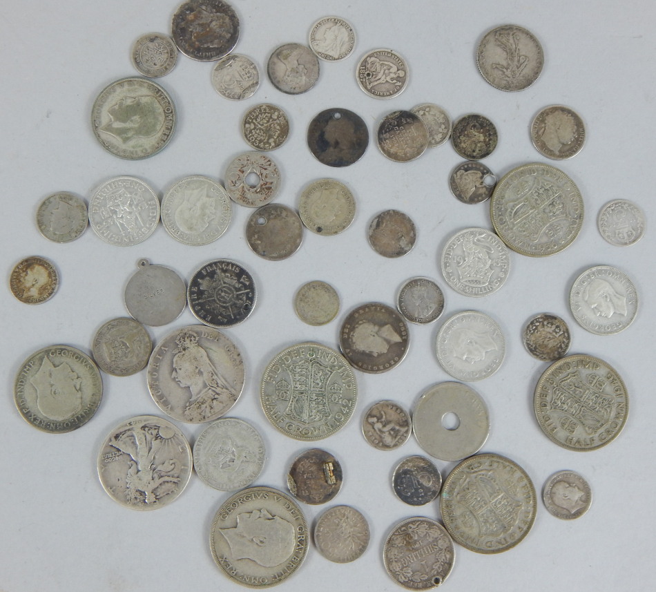 Appraisal: Various Victorian and later silver coins etc