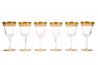 Appraisal: Set of St Louis Crystal Thistle Water Goblets Saint-Louis French