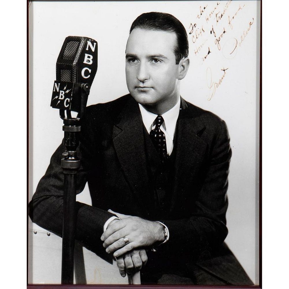 Appraisal: Grant Pollock NBC Radio Host Original autographed inscribed photograph Size